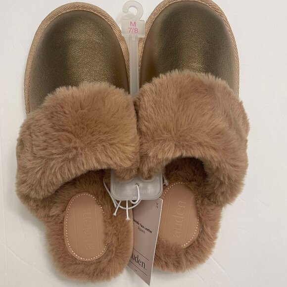Women's Rae Metallic Scuff Slippers - Auden Sz 7-8 - Picture 1 of 2